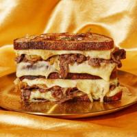 Philly Phanatic Grilled Cheese · A grilled cheese with all of the attitude of South Philly. Tender sliced steak with grilled ...