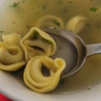 ❤️Tortellini in Brodo · Meat tortellini in chicken broth with a sprinkle of fresh parsley
