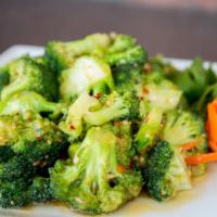 Spicy Garlic Broccoli · Hot and spicy.