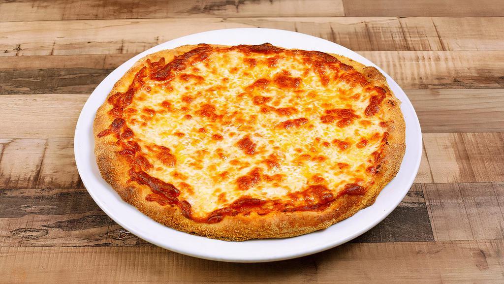 Margherita pizza · Mozzarella & cheddar cheese with tomato sauce.
