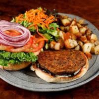 Garden Burger · A vegan patty served with lettuce, tomatoes, red onions and mayo