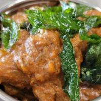 Gongura Mutton Curry · Mutton curry which is made tangy and spicy andra style with gongura paste.