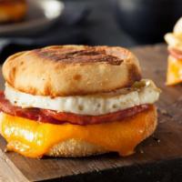 Bacon, Egg and Cheese Sandwich · Chef famous bacon, egg, and cheese sandwich.