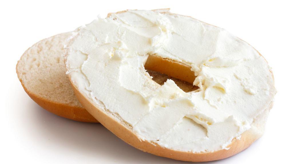 Plain Bagel with Cream Cheese · Add bacon inside bagel for an additional charge.