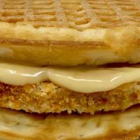 Chicken N' Waffles · Chicken patty, waffles, and savory maple sauce