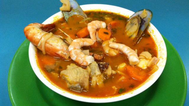 Caldo 7 Mares · Succulent seafood soup that includes  shrimp, fish, clam, among others, delicious vegetables and tortillas.