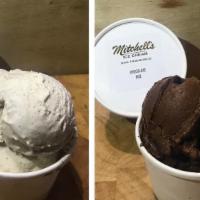 Mitchell's Chocolate Ice Cream 8 oz · Ingredients - Rich, dark chocolate produced from cocoa beans grown in the Ivory Coast, Brazi...