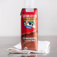 Horizon Lowfat Organic Chocolate Milk 8 Fl Oz · Ingredients - organic grade a lowfat milk, organic cane sugar, organic cocoa (dutch process)...