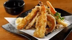 Shrimp & Veggie Tempura · Shrimp and vegetables served with tentsuyu sauce.