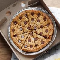 8'' Chocolate Chip Pizza Cookie · A warm giant pizza cookie for everyone to enjoy!