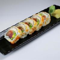Big Five · In three kinds of fish, avocado, cucumber, and crab mix. Out tobiko.