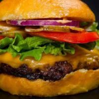 Spicy Burger · Spicy beef patty topped with American cheese, lettuce, tomato, onion, mayonnaise and toasted...