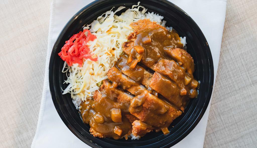 Curry Chicken Katsu Bowl · Breaded chicken cutlet with Japanese curry over rice