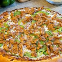#12 Cowboy · BBQ sauce, grilled chicken, red onions and green bell peppers.