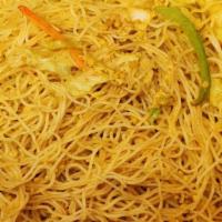 Side Singapore Curry Rice Noodles · No spicy. Gluten Free.  Curry Rice Noodle.