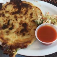 Pupusas- Calabaza Con Queso · Mix of squash and cheese.