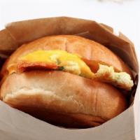 Petty Cash Sandwich · Scrambled eggs, tillamook cheddar and chives.