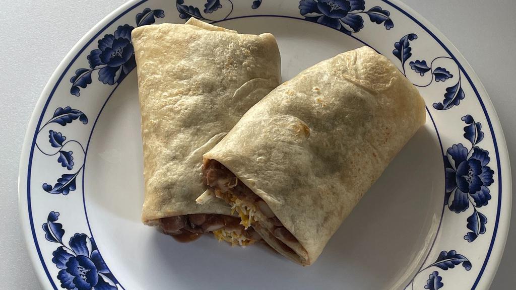 Beans&Cheese Burrito · Made with Beans and cheese
