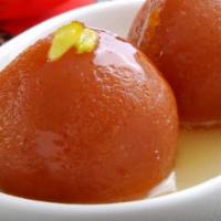 Gulab Jamun (2 Pieces) · Gluten free. Milk dumplings in a cardamom-sugar syrup.