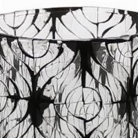 Mosaic Hurricane Circlet  · Crystal clear glass is hand cut and laid into intricate patterns then offset by a dark black...