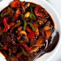 Cashew Main Dishes ￼ · Popular. Sautéed with cashew nuts, garlic, onions, bell peppers, carrots, and chili paste.
