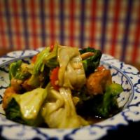 Mixed Vegetables · Wok fried farmer market vegetable + tofu + mushroom W/ oyster sauce