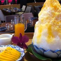Mark Mango · Comes with mango sticky rice with cream of coconut and mango icy.