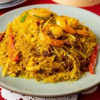 Singapore Noodles · Curry, Shrimp, BBQ Pork