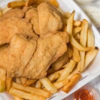 Fish & Chips (4 Pieces (Small)) · Fish choice: Basa, Snapper, Sole, Tilapia or Catfish.