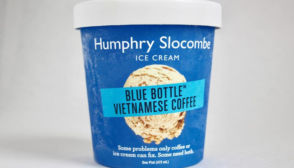 Blue Bottle Vietnamese Coffee Ice Cream · Award winning flavor! A complex blend of Blue Bottle Giant Steps espresso, sweetened condensed milk, and chicory.