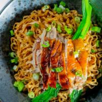 12. Roast Duck with Dried Egg Noodles in XO Sauce · Spicy