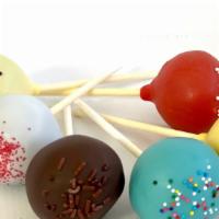 Pack (12) Cake Pops · Pick up to 6 flavors of cake pops. Cake pops are individually wrapped and packaged in a box ...