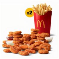 40 Pc Spicy Mcnuggets And 2 Large Fry  · 