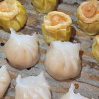 A10. Dimsum Special · steamed: 5 shumais & 5 shrimp dumplings