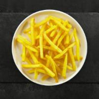 Hand Cut Fries · Hand cut idaho potato fries cooked until golden brown and garnished with salt.