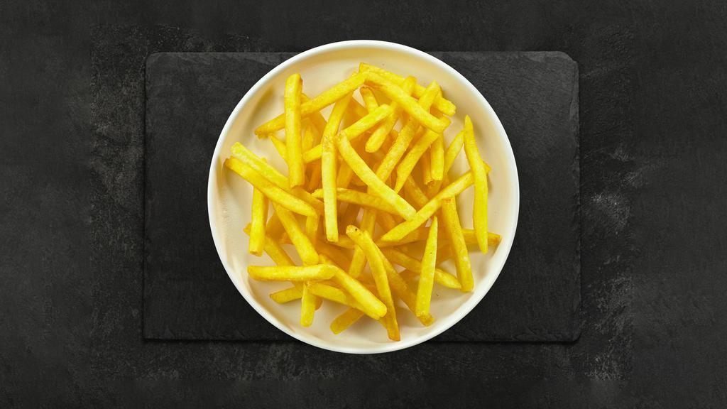 Hand Cut Fries · Hand cut idaho potato fries cooked until golden brown and garnished with salt.