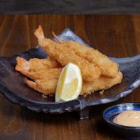 Panko Shrimp · Fried panko-crusted shrimp, yuzu, kosho aioli lemon.