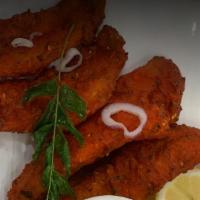 Amritsari Fish · Fish napped in the batter of gram flour deep fried to crisp perfection.