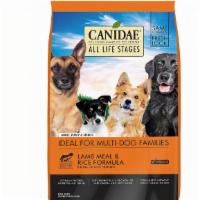 Canidae L/R 30# · Lamb, Lamb Broth, Lamb Liver, Ocean Whitefish, Brown Rice, Guar Gum, Sunflower Oil (Source o...