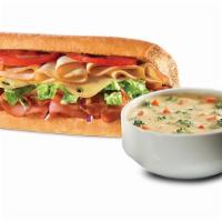 Pair Up Sub & Soup · Four inches sub and soup. 440-760 cal.