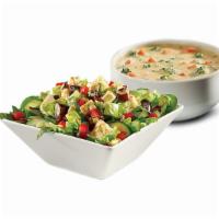 Pair Up Salad & Soup · Half salad and soup.