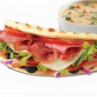 Pair Up Sammie & Soup · Sammie and soup.