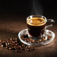 Espresso · A hot, concentrated form of coffee, served in a small shot.