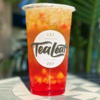 49er Fantasy · Mango strawberry tea, strawberry, mango, and rainbow jelly