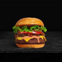 Get Classy Burger · American beef patty topped with lettuce, tomato, onion, and pickles. Served on a warm bun.