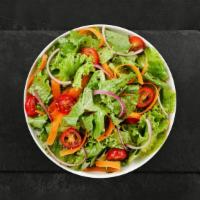 Go Green Salad · Romaine lettuce, cherry tomatoes, carrots, and onions dressed tossed with lemon juice & oliv...