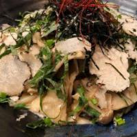 Truffle Udon · udon pasta with truffle cream sauce and fresh summer black truffle