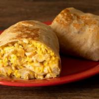Chicken Burrito · Chicken, egg, country potatoes, cheese. All burritos include one sauce on the side (Orange, ...