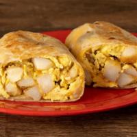 No-Meat Burrito · No-Meat Burrito - Egg, country potatoes and cheese. All burritos include one sauce on the si...
