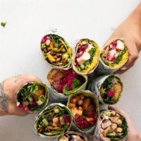 Eggplant Salad Wrap · With your choice of protein, this classic savory wrap will not disappoint with mixed greens,...